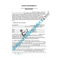 Last Will and Testament (Married with Adult Children) - West Virginia